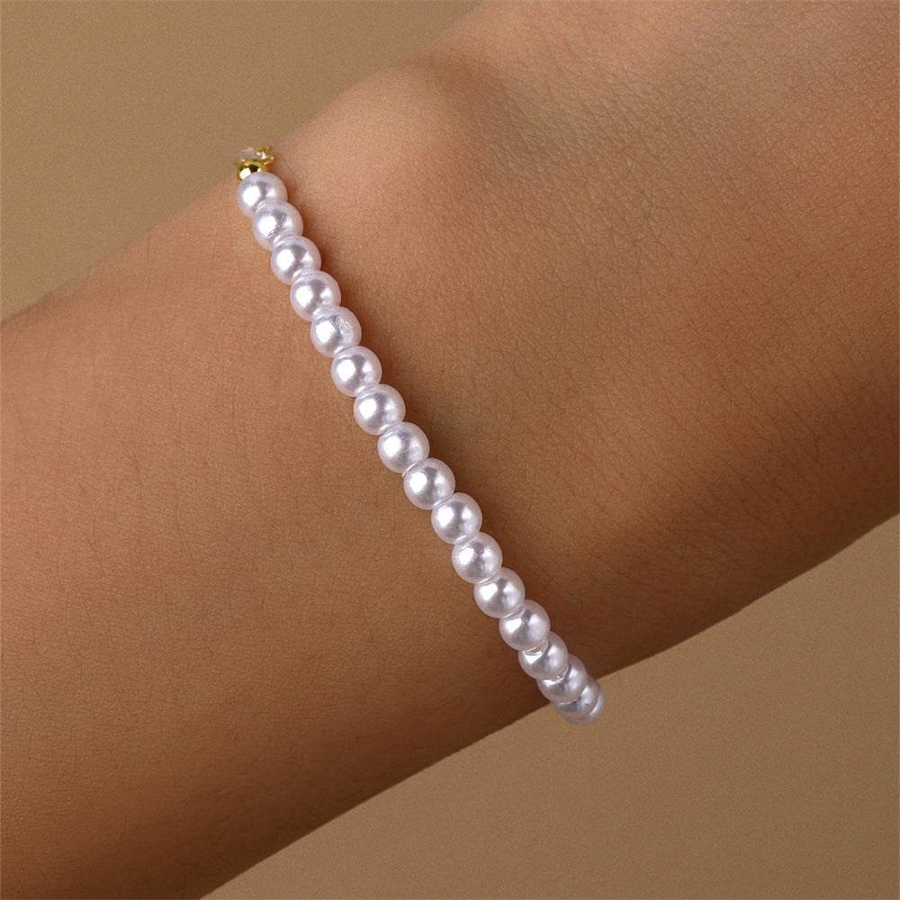 S925 sterling silver pearl sterling silver bracelet for women - MOWTE