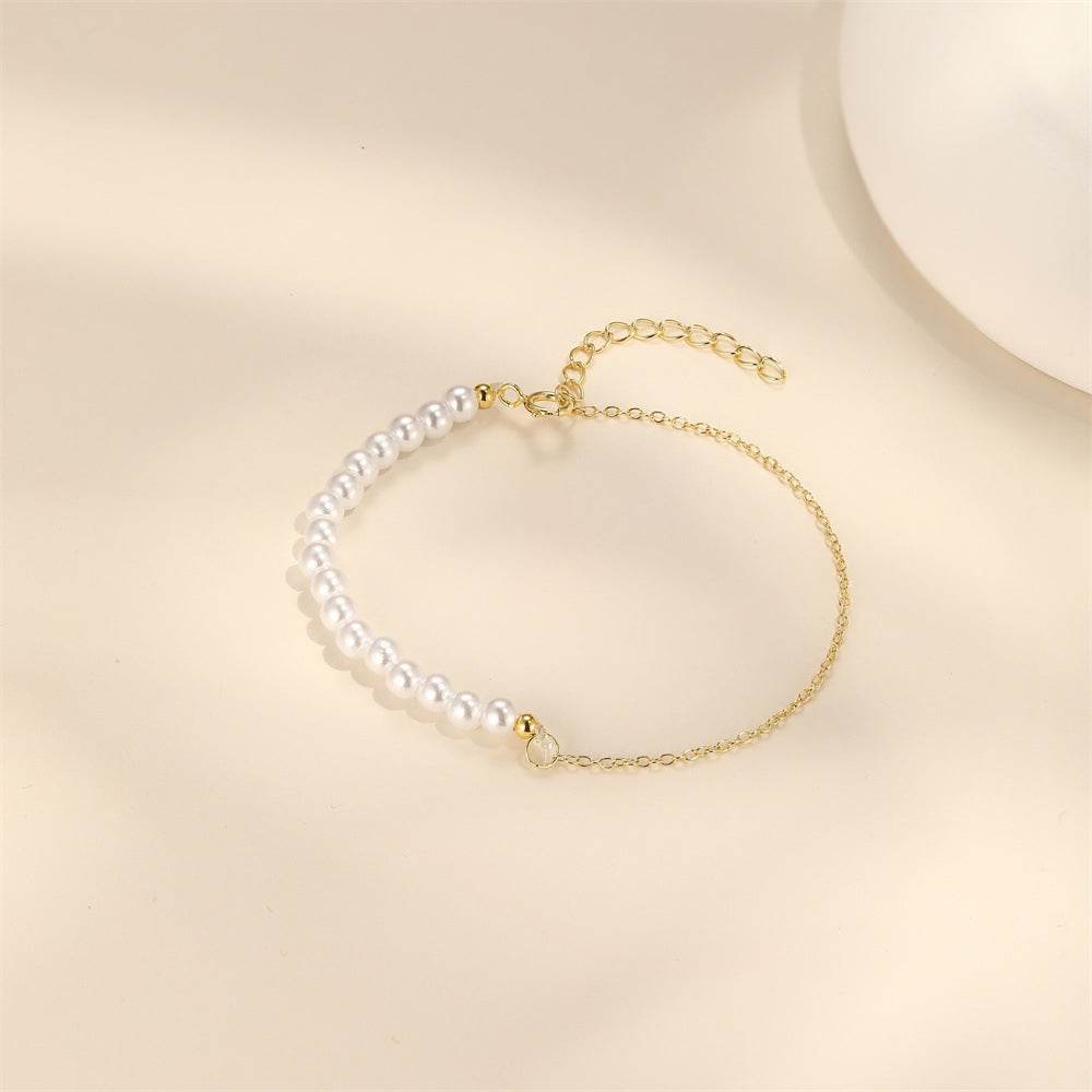 S925 sterling silver pearl sterling silver bracelet for women - MOWTE