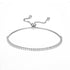 S925 sterling silver diamond set tennis bracelet adjustable for women - MOWTE