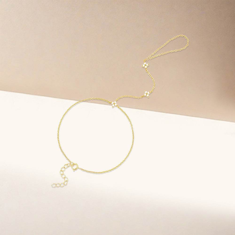 S925 sterling silver diamond set tennis bracelet adjustable for women - MOWTE