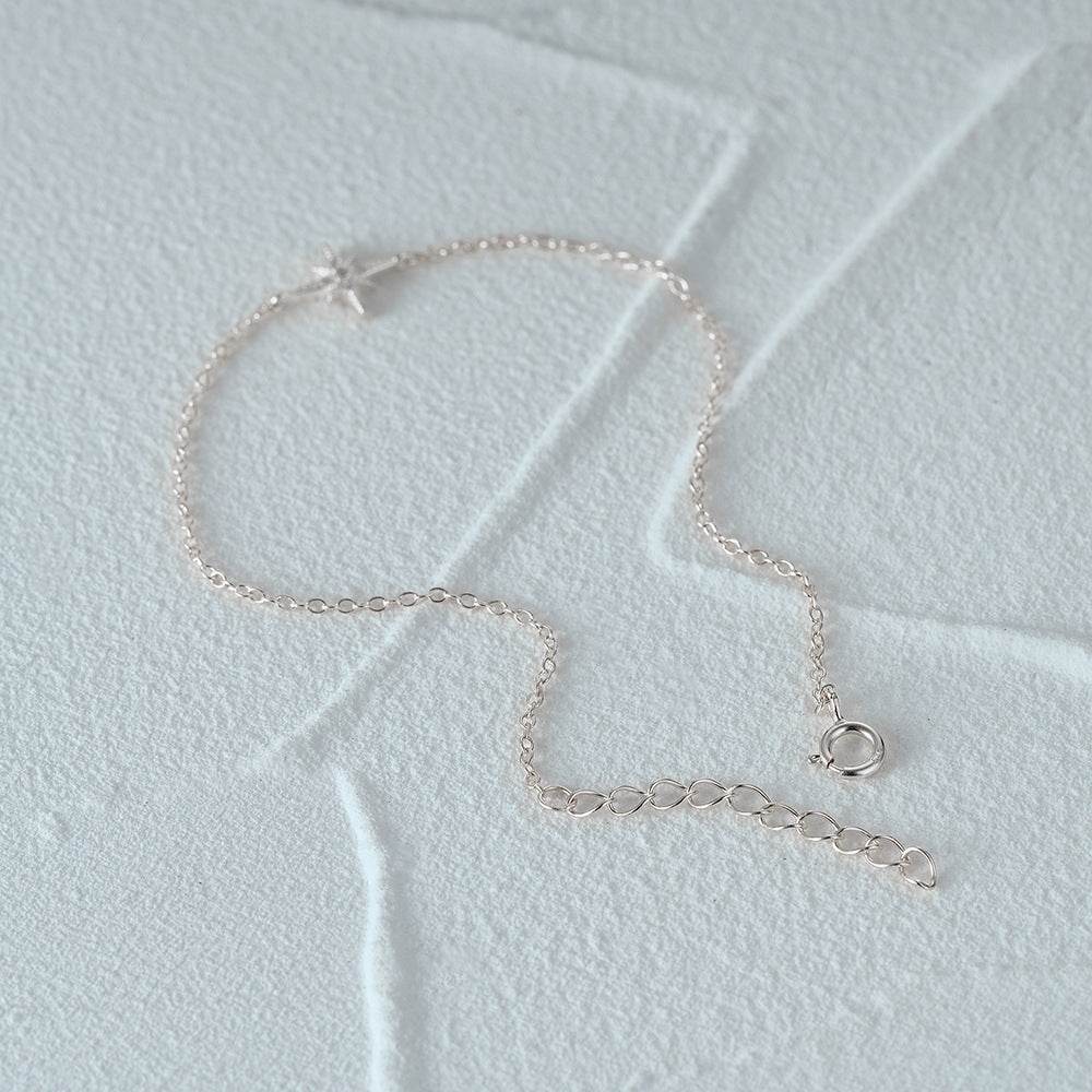 S925 pure silver octagonal star diamond women's bracelet - MOWTE