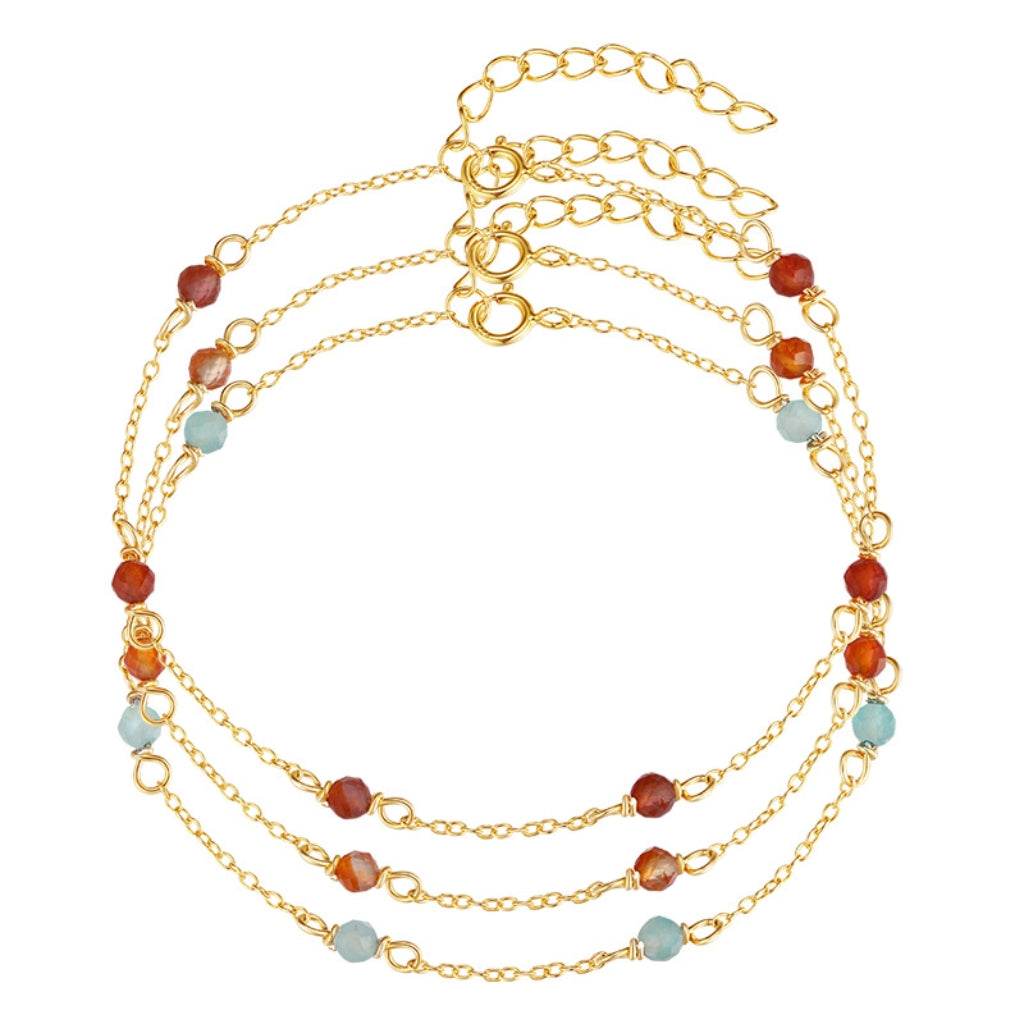 S925 pure silver wine red interval starry atmosphere agate bracelet - MOWTE