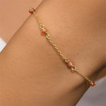 S925 pure silver wine red interval starry atmosphere agate bracelet - MOWTE