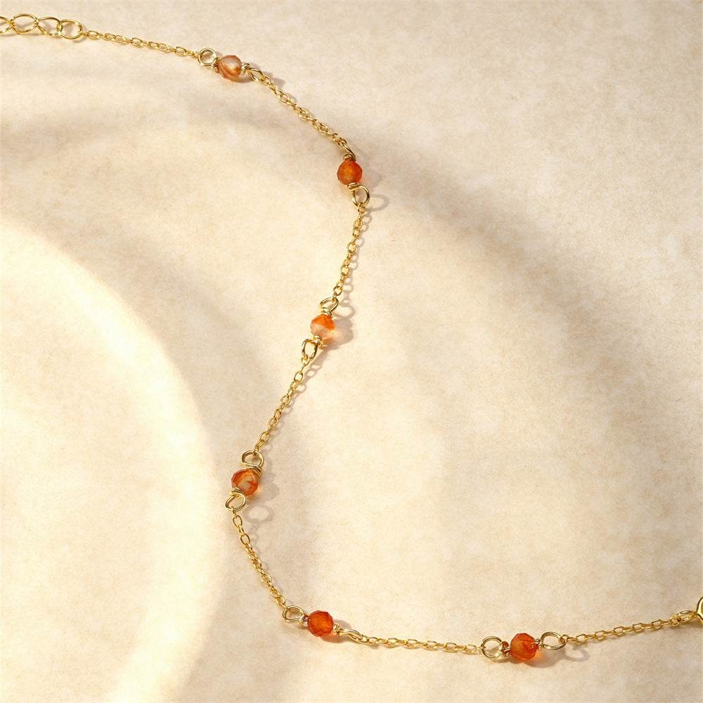 S925 pure silver wine red interval starry atmosphere agate bracelet - MOWTE