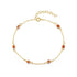 S925 pure silver wine red interval starry atmosphere agate bracelet - MOWTE