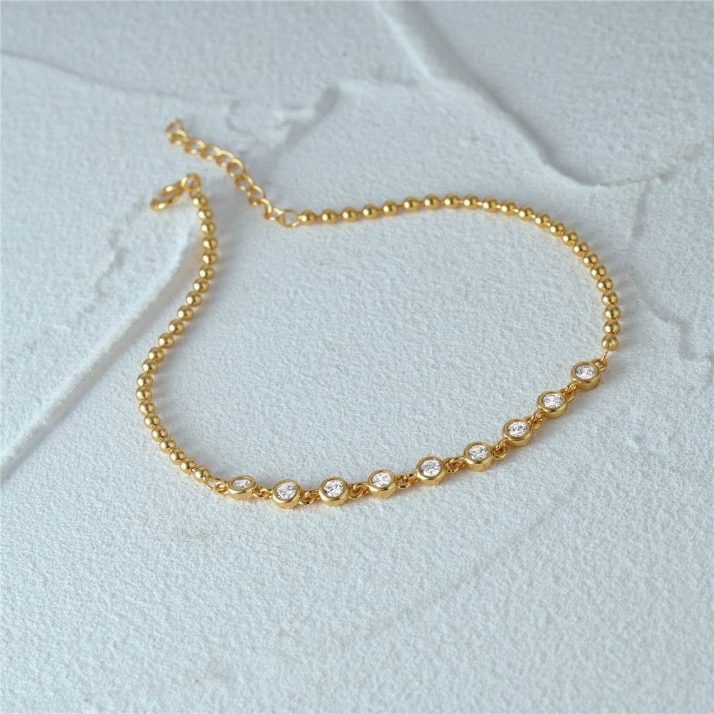 S925 pure silver diamond inlay bracelet - MOWTE