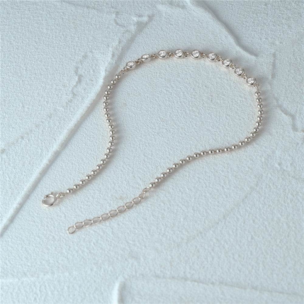 S925 pure silver diamond inlay bracelet - MOWTE