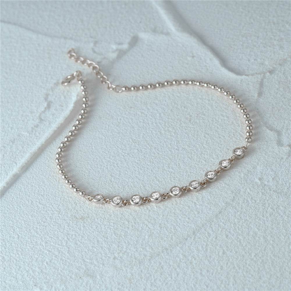 S925 pure silver diamond inlay bracelet - MOWTE