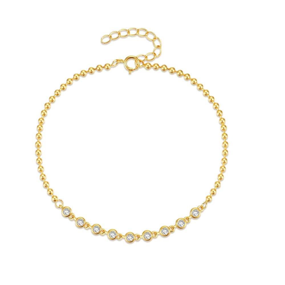 S925 pure silver diamond inlay bracelet - MOWTE