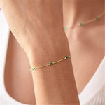S925 sterling silver zircon colored bracelet - MOWTE