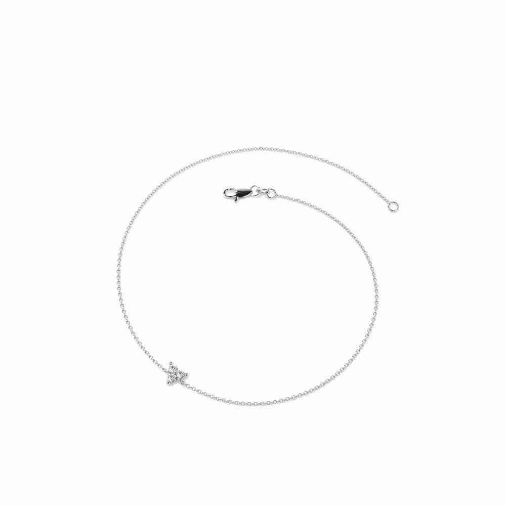 S925 Pure Silver Ins Minimalist Triangle Diamond Set Classic Basic Bracelet - MOWTE