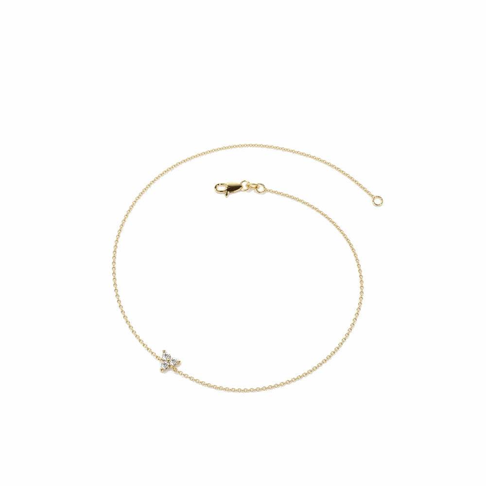 S925 Pure Silver Ins Minimalist Triangle Diamond Set Classic Basic Bracelet - MOWTE