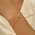 S925 pure silver heart interval diamond inlaid women's bracelet - MOWTE