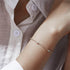 Simple S925 sterling silver three zircon inlaid daily wear women's bracelet - MOWTE