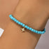 S925 pure silver turquoise zircon handmade bead bracelet versatile for daily use vintage bracelet - MOWTE