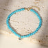 S925 pure silver turquoise zircon handmade bead bracelet versatile for daily use vintage bracelet - MOWTE