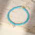 S925 pure silver turquoise zircon handmade bead bracelet versatile for daily use vintage bracelet - MOWTE