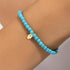 S925 pure silver turquoise zircon handmade bead bracelet versatile for daily use vintage bracelet - MOWTE