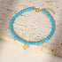 S925 pure silver turquoise zircon handmade bead bracelet versatile for daily use vintage bracelet - MOWTE