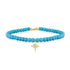 S925 pure silver turquoise zircon handmade bead bracelet versatile for daily use vintage bracelet - MOWTE