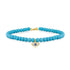 S925 pure silver turquoise zircon handmade bead bracelet versatile for daily use vintage bracelet - MOWTE
