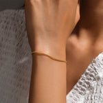 Daily versatile s925 sterling silver basic round bead chain stacked bracelet - MOWTE