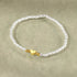 S925 pure silver millet pearl heart element women's bracelet - MOWTE
