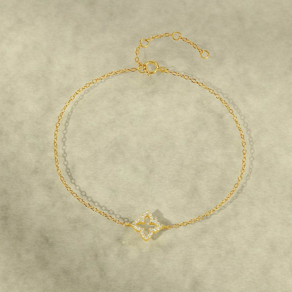S925 Silver Bracelet Women's Clover Bracelet - MOWTE