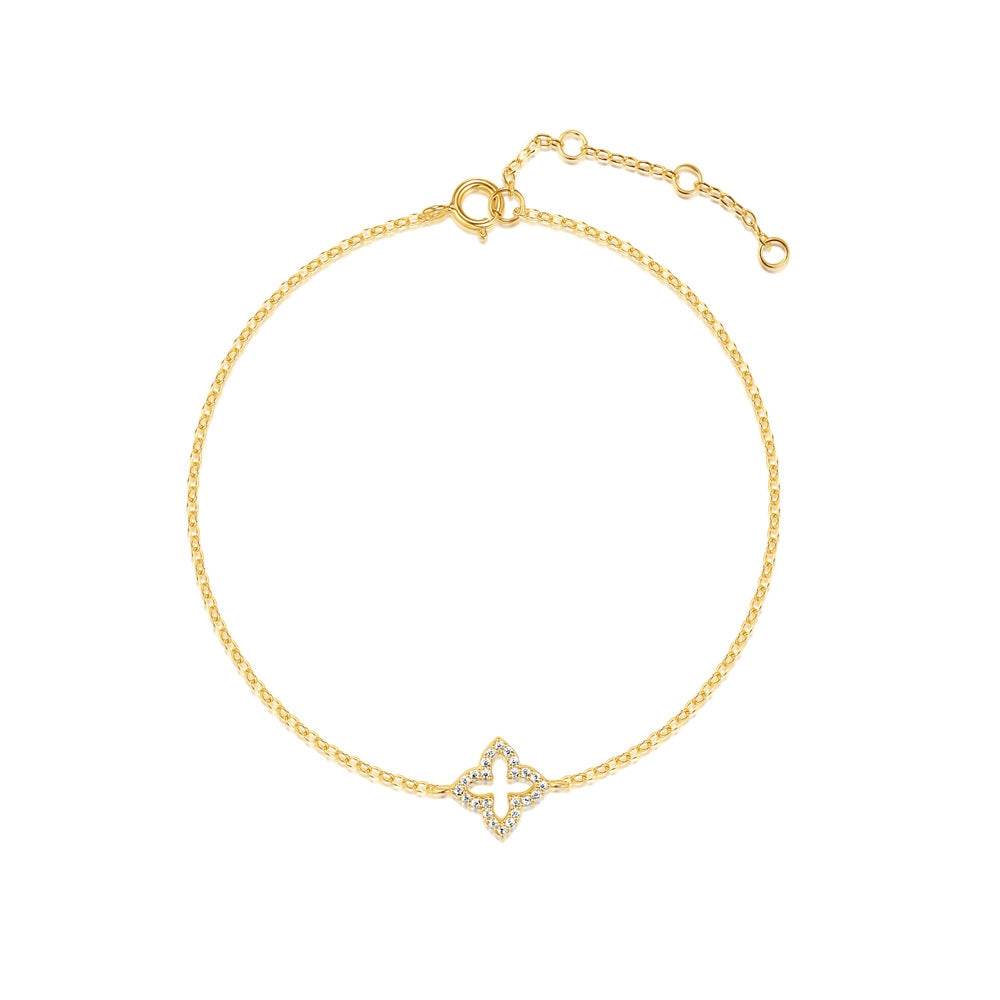 S925 Silver Bracelet Women's Clover Bracelet - MOWTE