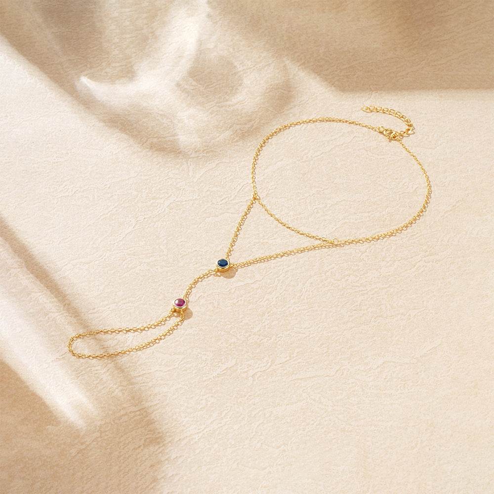 925 sterling silver color diamond ring multi-layer layered bracelet - MOWTE