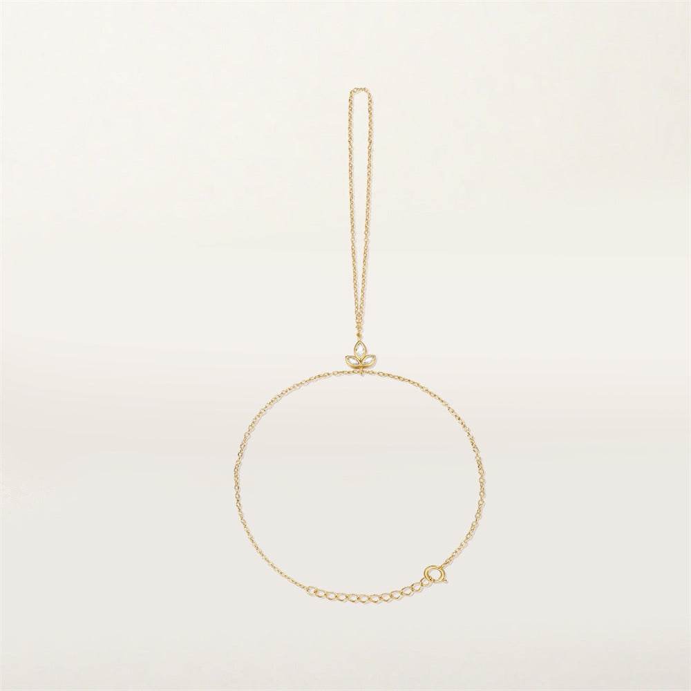 S925 sterling silver inlaid finger bracelet - MOWTE