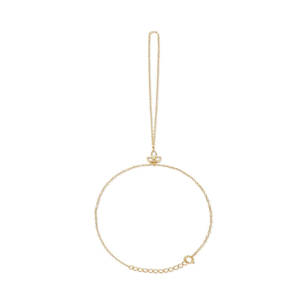 S925 sterling silver inlaid finger bracelet - MOWTE