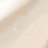 925 sterling silver single row diamond inlaid simple O-shaped chain bracelet - MOWTE