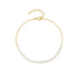 925 sterling silver single row diamond inlaid simple O-shaped chain bracelet - MOWTE