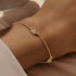 Bow Love Blue Zircon Splicing Bracelet for Women 925 Pure Silver - MOWTE