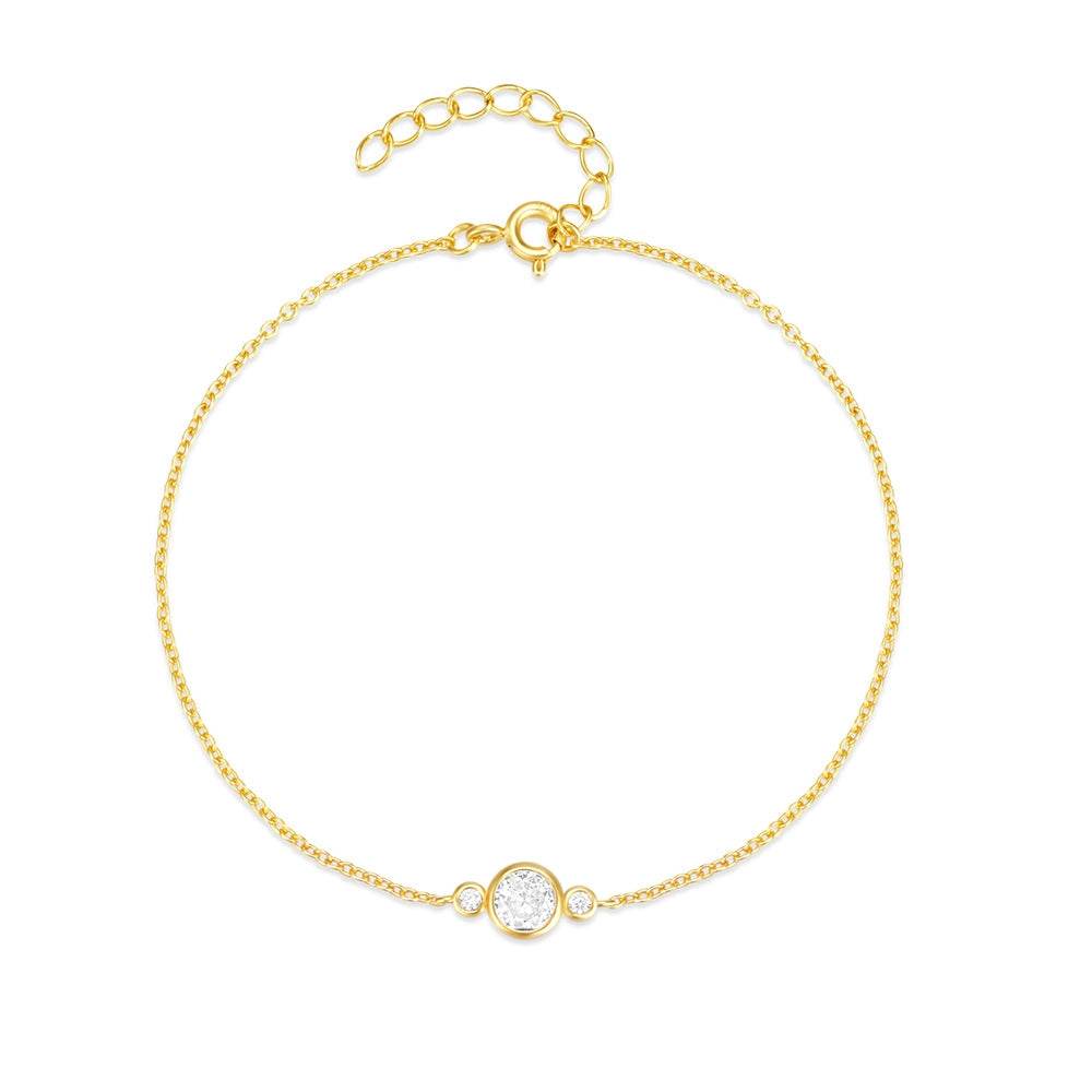 925 Silver Diamond Set Zircon Bracelet - MOWTE