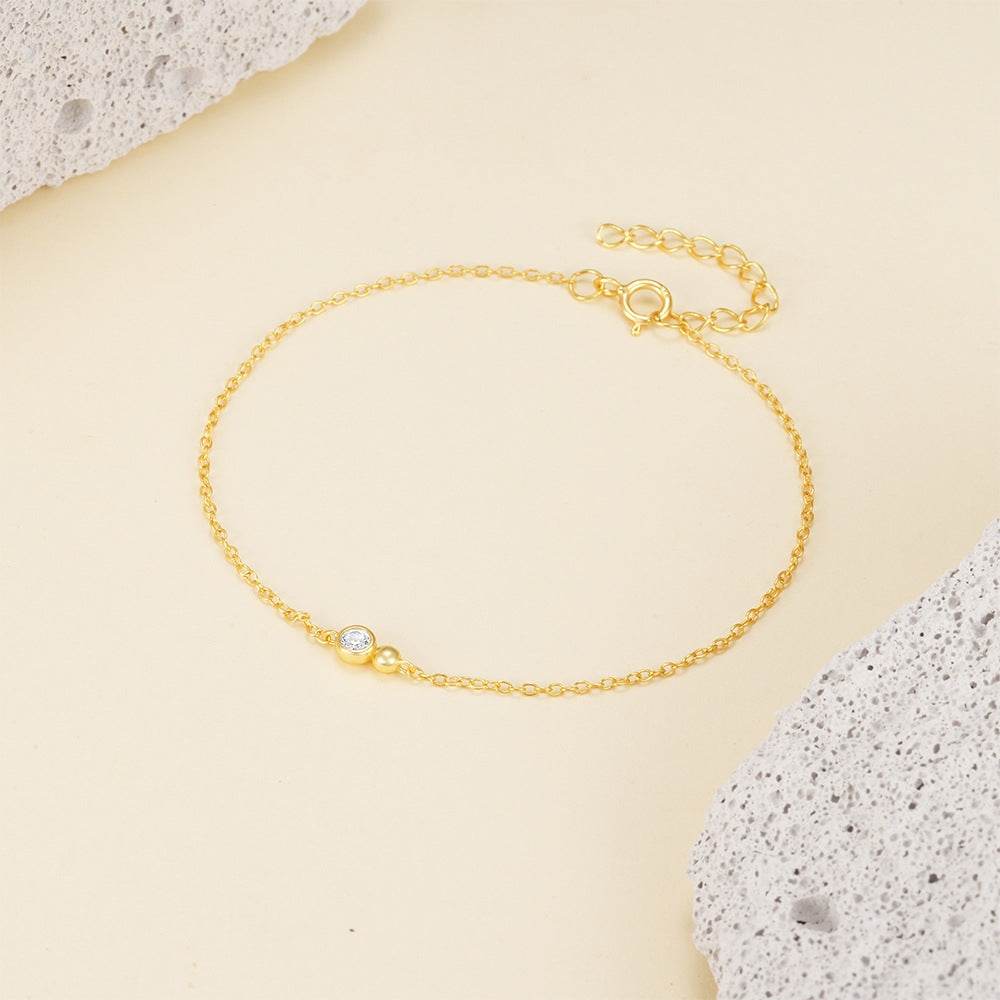 925 Silver Diamond Set Zircon Bracelet - MOWTE