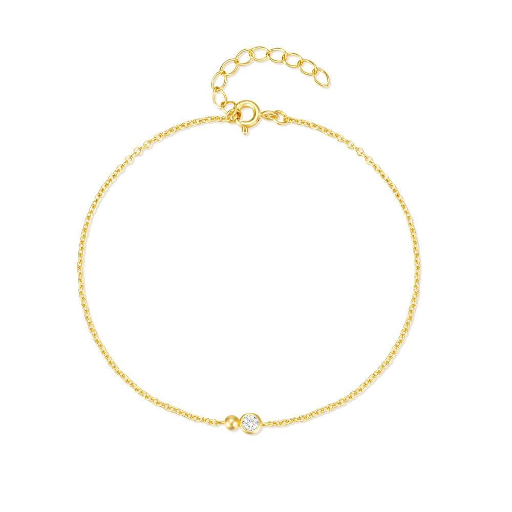 925 Silver Diamond Set Zircon Bracelet - MOWTE