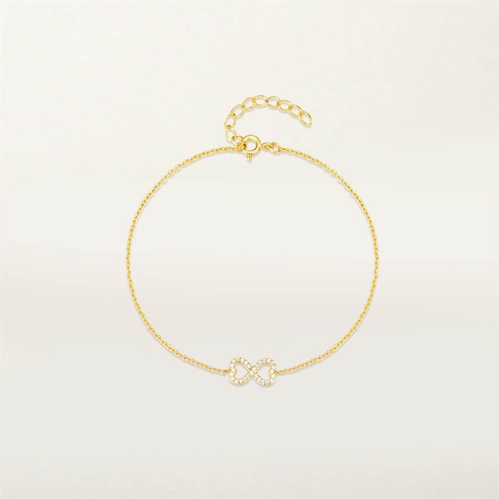 S925 silver minimalist 8-shaped bracelet for women - MOWTE