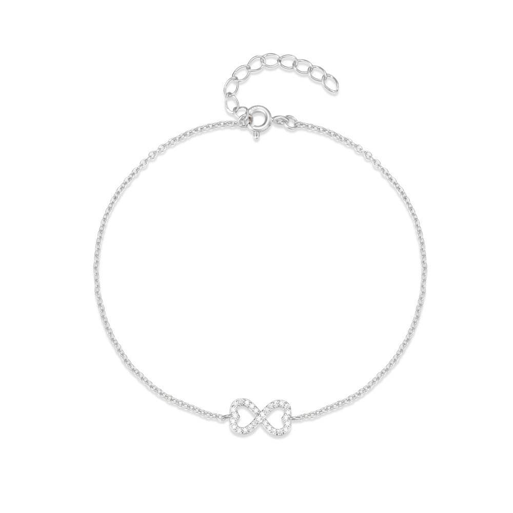 S925 silver minimalist 8-shaped bracelet for women - MOWTE