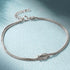 Simplified s925 sterling silver snake bone chain knotted for couples to wear bracelet Valentine's Day gift - MOWTE