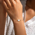 S925 pure silver single diamond inlaid round brand octagonal star women's bracelet - MOWTE