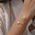 S925 pure silver square diamond inlaid chain daily matching women's bracelet - MOWTE