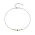S925 sterling silver colorful 5-piece diamond studded daily matching women's bracelet - MOWTE