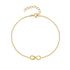 S925 pure silver eight character simple classic eternal chain daily matching women's bracelet - MOWTE