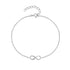 S925 pure silver eight character simple classic eternal chain daily matching women's bracelet - MOWTE