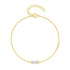 S925 pure silver simple classic simple rectangular versatile basic bracelet - MOWTE