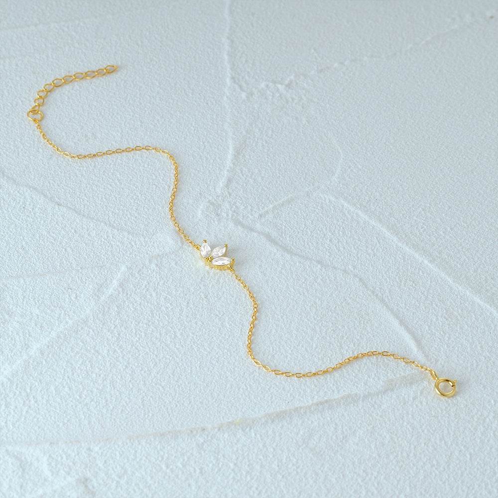 S925 sterling silver zircon inlaid daily wear women's bracelet - MOWTE