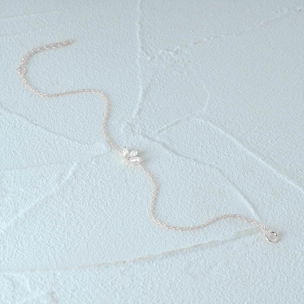 S925 sterling silver zircon inlaid daily wear women's bracelet - MOWTE