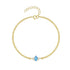 S925 pure silver diamond sky sapphire bracelet for women's daily wear - MOWTE